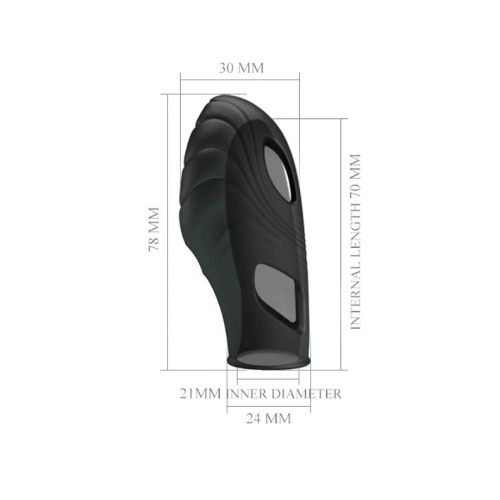 Degetar Cu Vibratii Lich, Negru 7