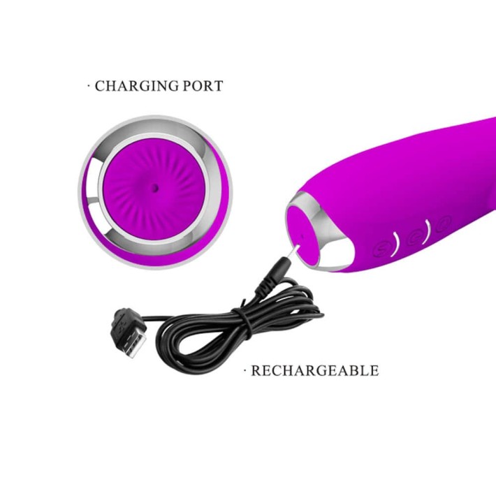 Vibrator Cu Rotatii Molly, Mov, 20.5 Cm 8