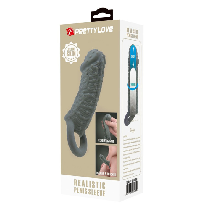 Pretty Love Realistic Penis Sleeve Black Ii 9