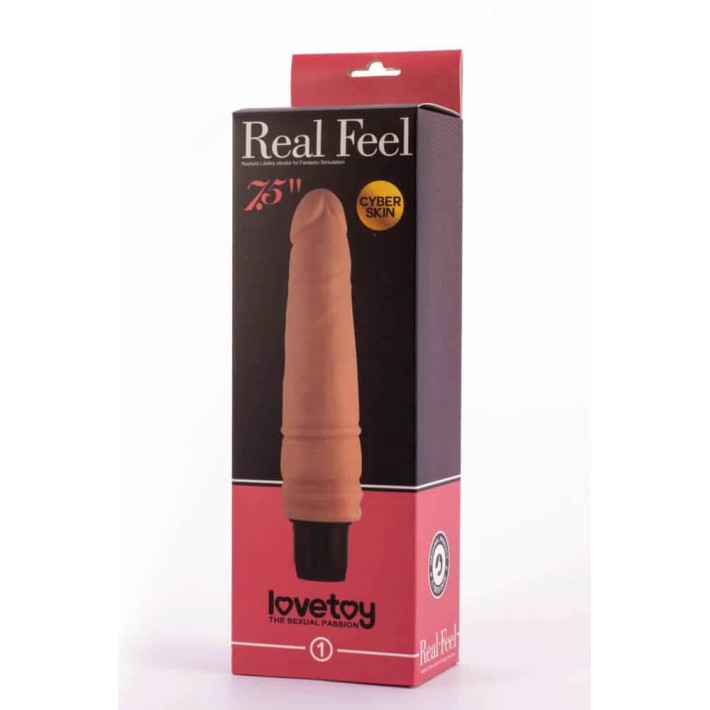 Vibrator Realistic Real Feel Cyberskin, Natural, 19 Cm 5