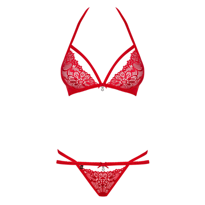 Set Sutien Si Chilotei Sexy, Rosu - S/m 9