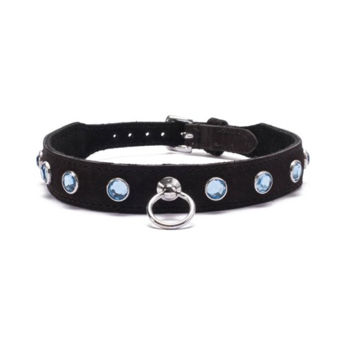 blue, Zgarda Decorata Cu Cristale, Negru + Albastru, pasiune.ro