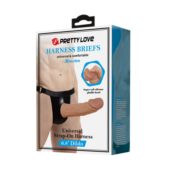 Strap-on Cu Dildo Houston, Natural, 17.5 Cm 9