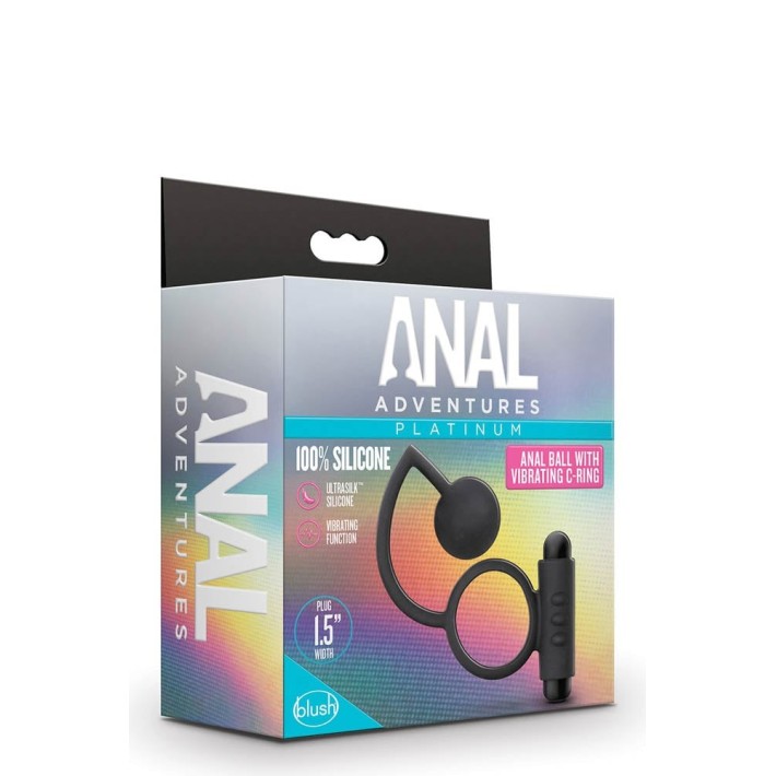 Bila Anala Cu Inel Penis Cu Vibratii Anal Adventures, Negru 3