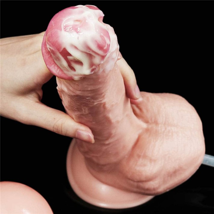 Dildo Clasic Cu Functie Ejaculare Squirt Extreme, Natural, 28 Cm 10