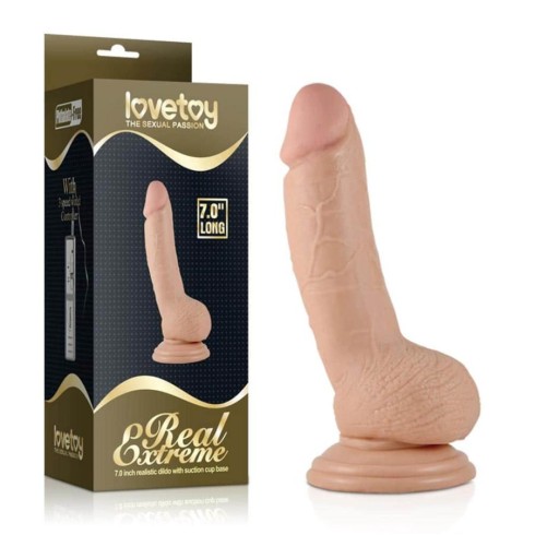 lovetoy, Dildo Realistic Cu Ventuza Real Extreme, Natural, 18 Cm, pasiune.ro