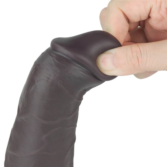 Vibrator Realistic Cu Rotatii Dual Layered Silicone Rotator, Brun, 20.5 Cm 5