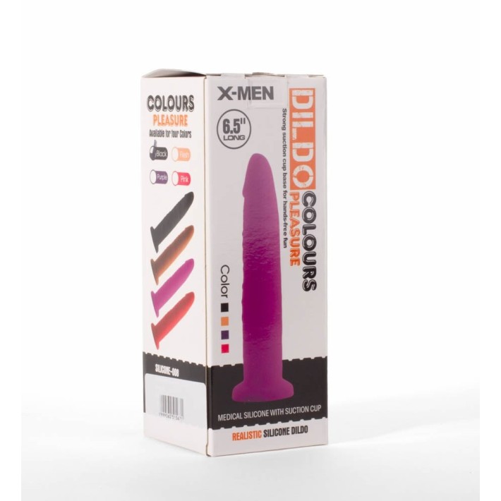 Dildo Realistic Colours Pleasure, Negru, 16.5 Cm 4
