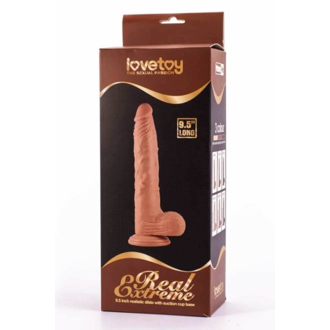 Lovetoy, Dildo Realistic Cu Ventuza Real Extreme, Natural, 24 Cm, pasiune.ro