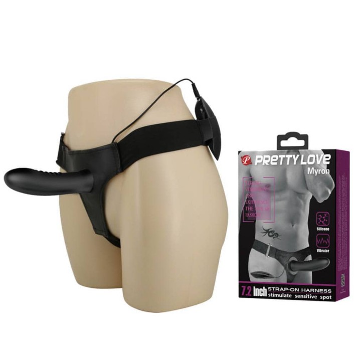 Strap-on/extensie Penis Cu Vibratii Myron, 18 Cm 10