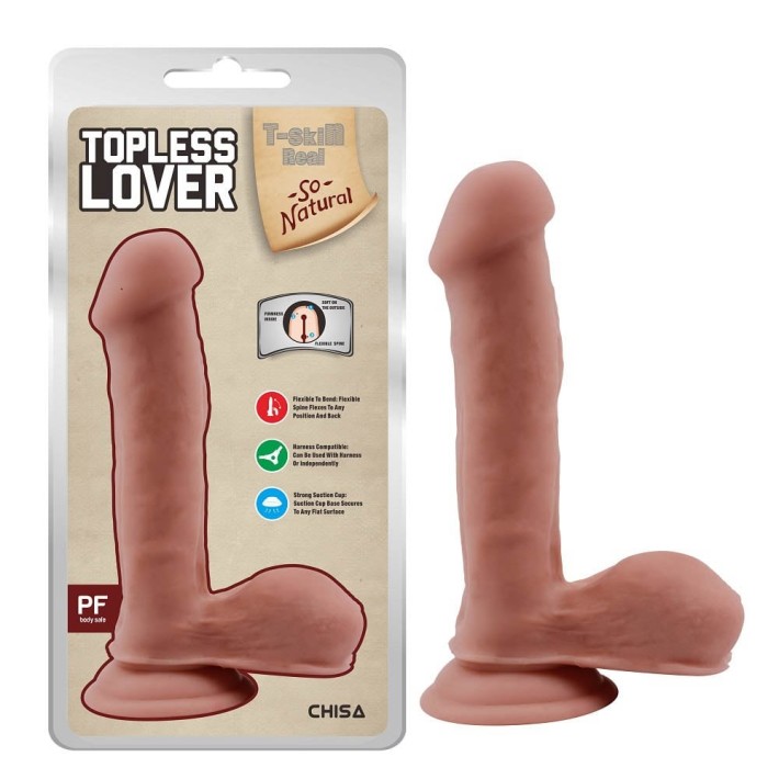 Dildo Clasic Topless Lover, Natural, 19 Cm 4