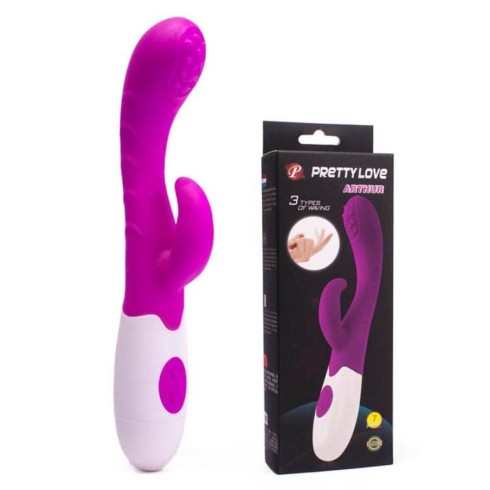 clitoris, Vibrator Rabbit Arthur, Violet, 20 Cm, pasiune.ro