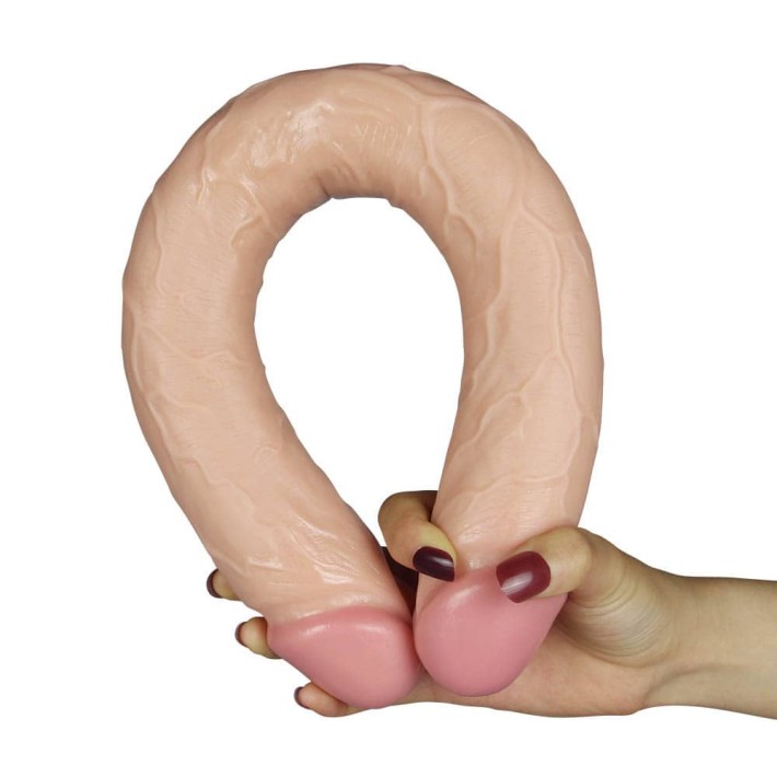 Dildo Dublu Ultra Realistic, Natural, 45 Cm 2