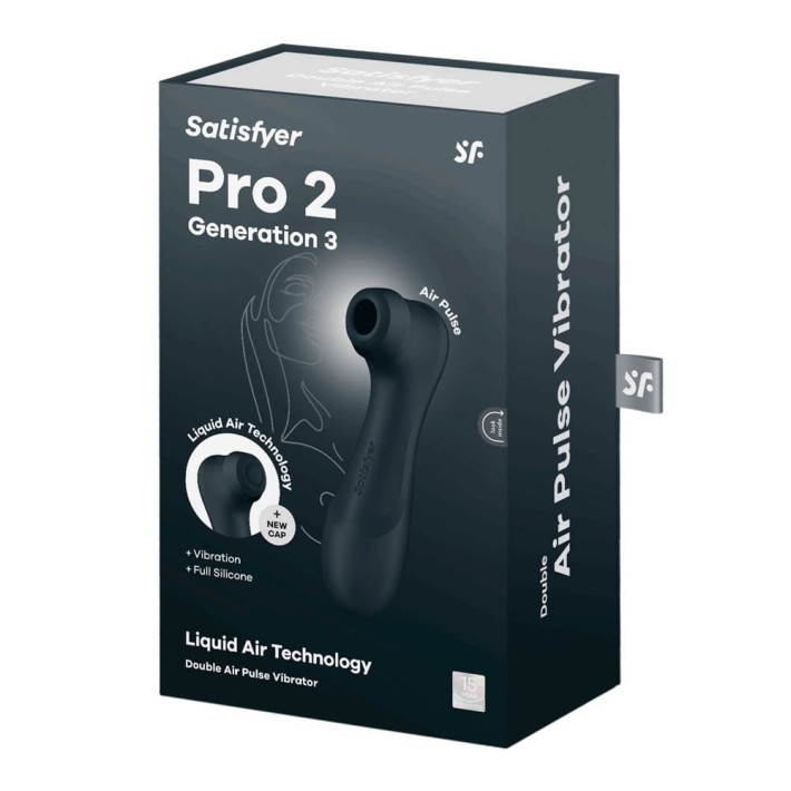 Vibrator Clitoridian Pro 2 Generation 3 Liquid Air, Negru 7