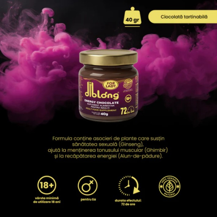 Ciocolata Tartinabila Afrodisiac Diblong Energy, Pentru Femei, 40gr 3