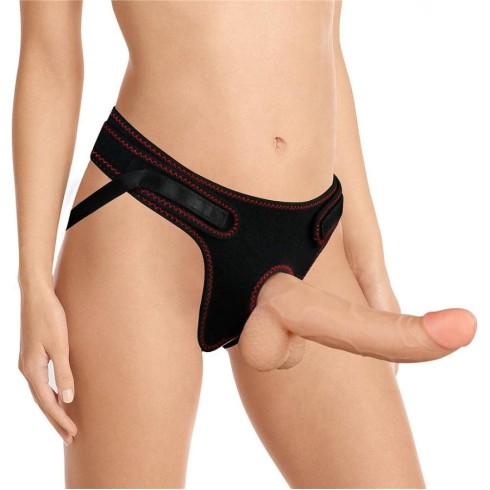 strapon, Set Ham Strap-on Si Dildo Easy Strapon, Natural, 21.5 Cm, pasiune.ro
