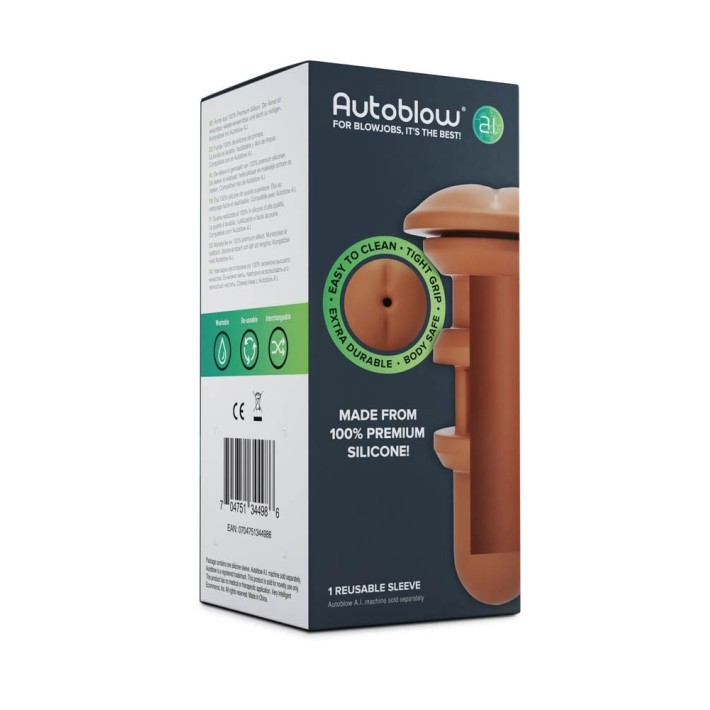 Manson Pentru Masturbator Autoblow A.i. Silicone Anus Sleeve, Brun 4
