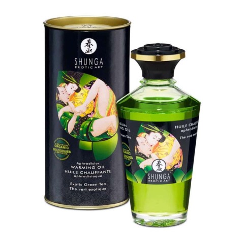 Masaj, Ulei Afrodisiac Cu Efect De Caldura Exotic Green Tea, 100 Ml, pasiune.ro
