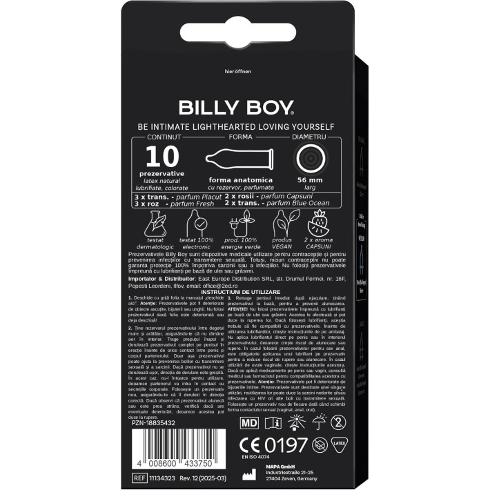 Prezervative Billy Boy Sensual Mix 10 Buc 8