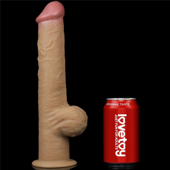 Dildo Realistic Cu Ventuza Handle Cock, Natural, 31.5 Cm 7