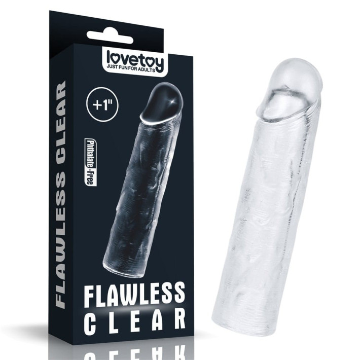 Extensie/manson Penis Flawless Clear Penis Sleeve, Transparent, +2.5 Cm 8