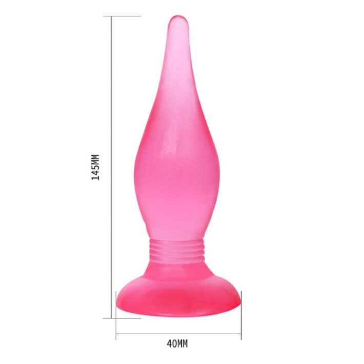Dop Anal Clasic Jelly Lybaile, Roz, 14 Cm 5