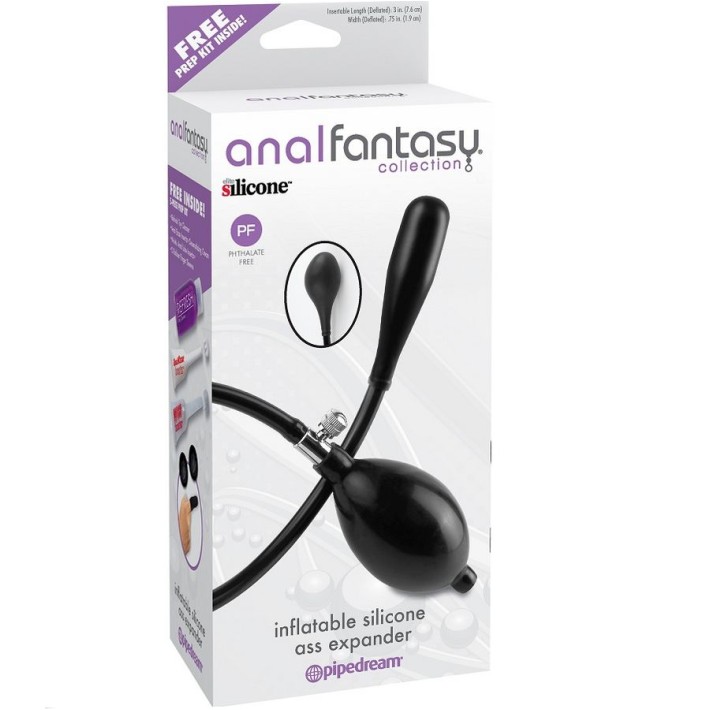 Dop Anal Gonflabil Ass Expander, Negru, 7.5 Cm 3