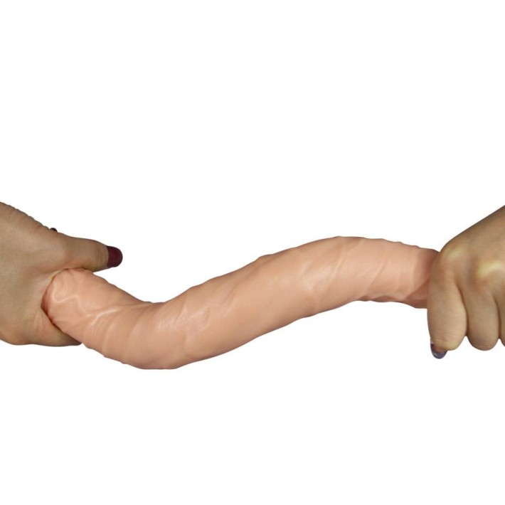 Dildo Realistic Dubla Penetrare Ladykiller, Natural, 35.5 Cm 7