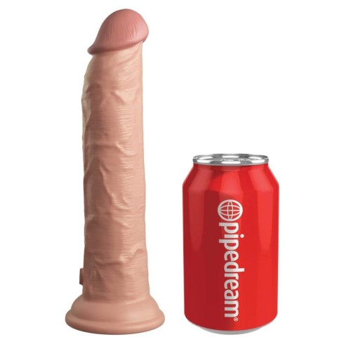 silicone, Dildo Clasic Cu Ventuza Dual Density Silicone Cock, Natural, 22.5 Cm, pasiune.ro
