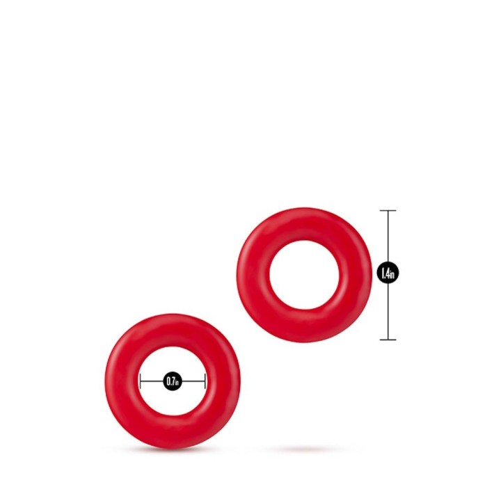Set 2 Inele Penis Stay Hard Donut Rings, Rosu 4