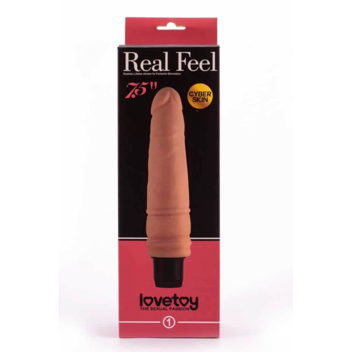 Vibrator Realistic Real Feel Cyberskin, Natural, 19 Cm 6