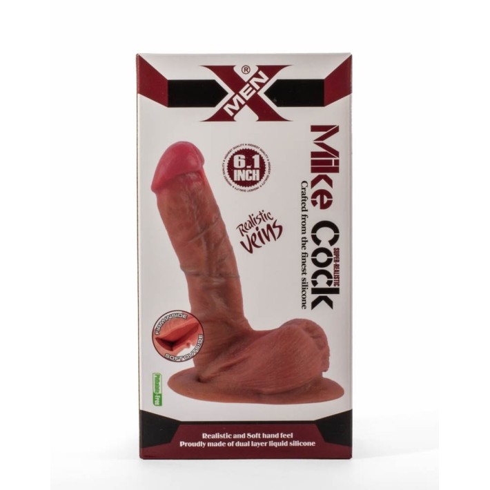 Dildo Ultra Realistic Cu Ventuza Mike, Bronz, 15.5 Cm 8