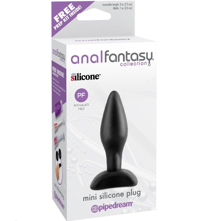 Mini Dop Anal Din Silicon, Negru, 9 Cm 3