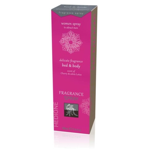 Shiatsu, Spray Afrodisiac Bed & Body Pentru Femei, Cherry & Lotus Alb, 100 Ml, pasiune.ro