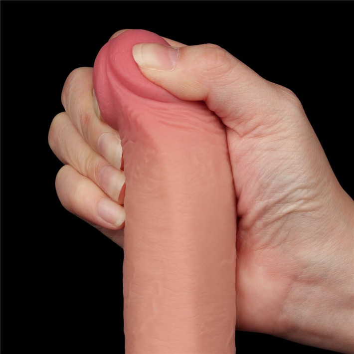 Dildo Realistic Sliding Skin Dual Layer, Natural, 22.5 Cm 11