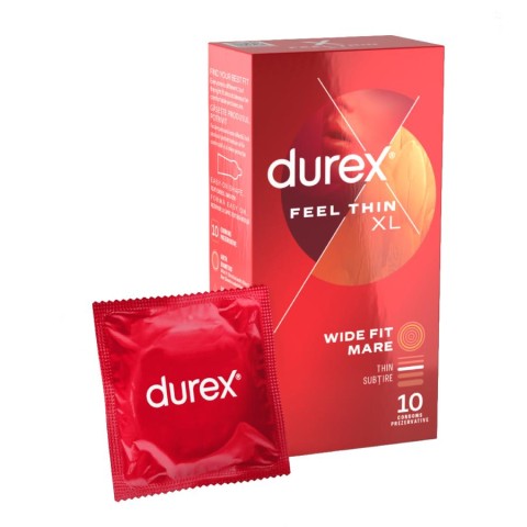 Durex,  Prezervative Durex Feel Thin Xl 10 Bucati, pasiune.ro