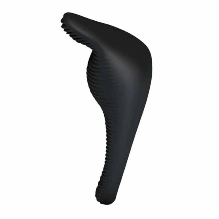 Inel Penis Cu Stimulator Clitoridian Si Vibratii Thimble, Negru 8