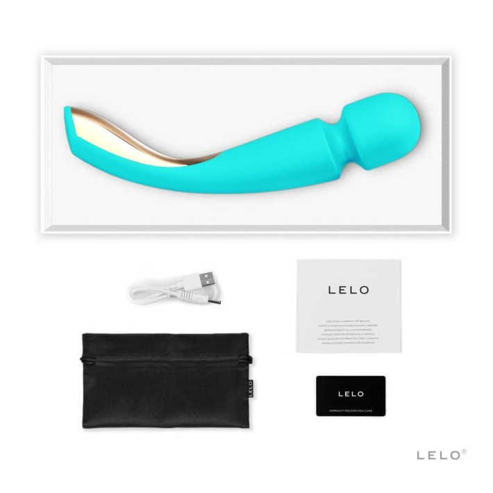 Vibrator Bagheta Smart Wand 2, Turcoaz, Large 3