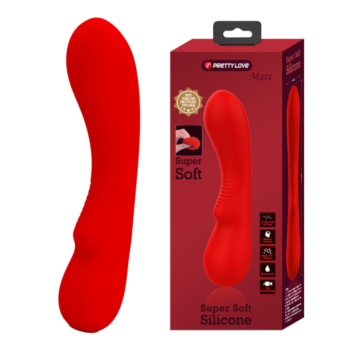 Vibrator Punctul G Matt, Rosu, 19 Cm 4