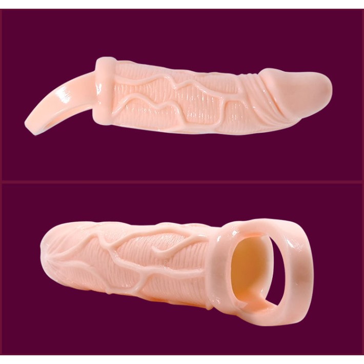 Extensie/manson Penis Cu Vibratii, Natural, 13.5 Cm 3
