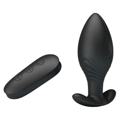 dop, Dop Anal Cu Vibratii Royal Pleasure Regina, Negru, 9 Cm, pasiune.ro