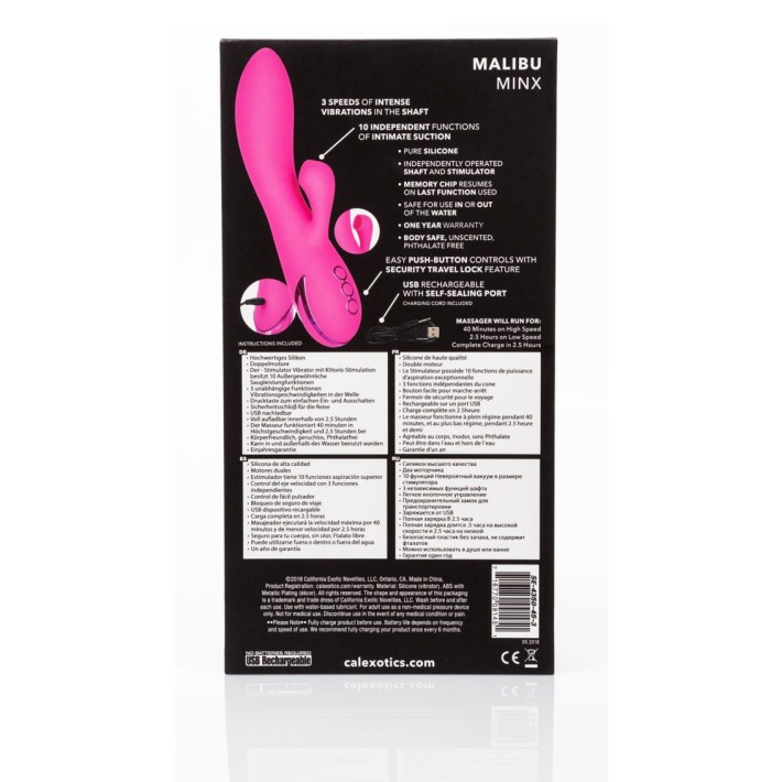 Vibrator Rabbit Malibu Minx Roz 8