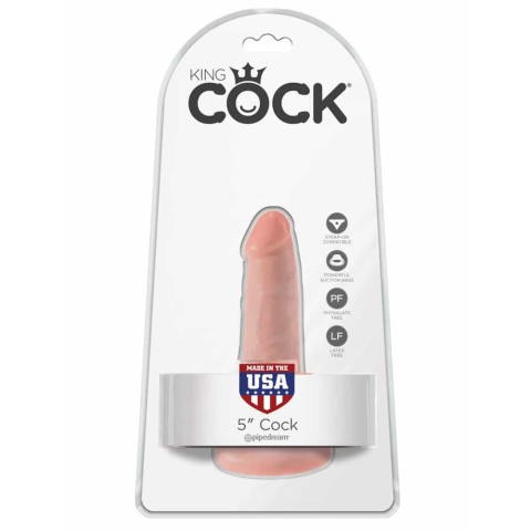 Pipedream - King Cock, Dildo Realistic Cu Ventuza King Cock, Natural, 14 Cm, pasiune.ro