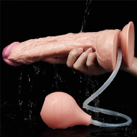 Ejaculatoare, Dildo Clasic Cu Functie Ejaculare Squirt Extreme, Natural, 28 Cm, pasiune.ro