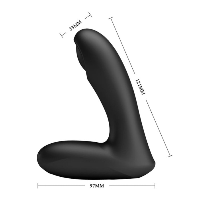 Vibrator Anal Archenemy App, Negru, 12 Cm 3
