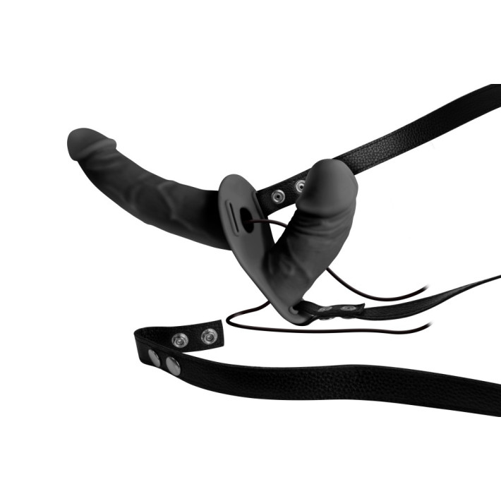 Strap-on Cu Vibratii Si Telecomanda Double Thruster, Negru 2