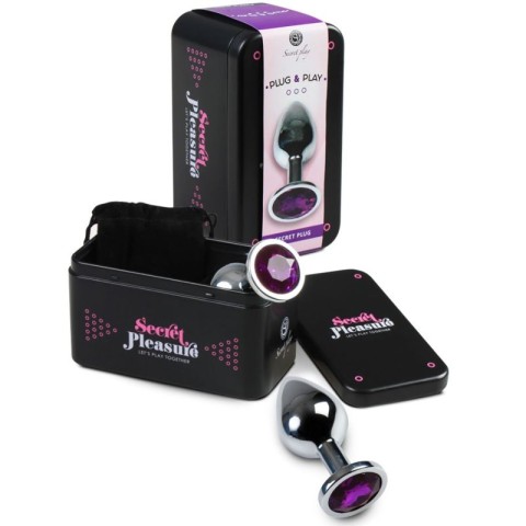 Secret Play, Plug Anal Metal Purple M, pasiune.ro