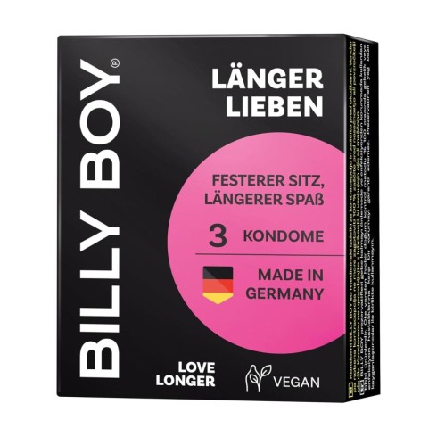 long, Prezervative Billy Boy Love Longer 3 Buc, pasiune.ro