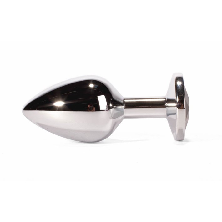 Dop Anal Cu Bijuterie Secret Shade Metal L, Argintiu + Negru, 9.5 Cm 4