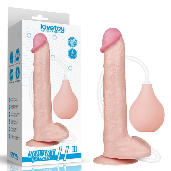 Dildo Clasic Cu Functie Ejaculare Squirt Extreme, Natural, 28 Cm 9